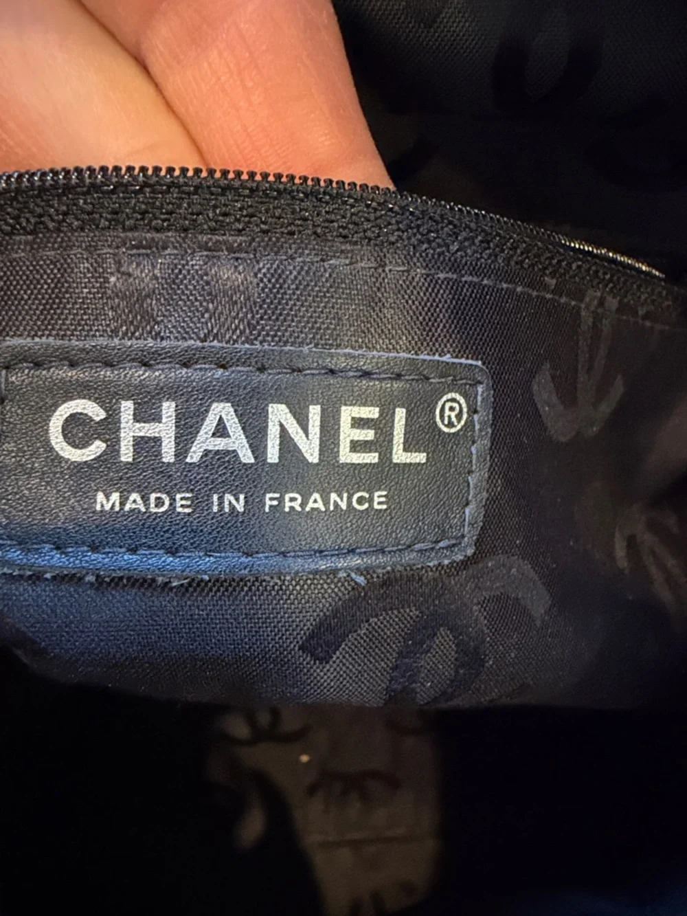 CHANEL Pink Quilted Tote with Black Trim and CC Logo